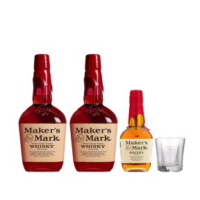 2x Maker's Mark 750ml, Get FREE 1x Maker's Mark 375ml + 1pc. Maker's Mark Rock Glass
