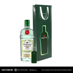 Tanqueray Rangpur Lime 1L w/ FREE Green Tanqueray Gift Bag and Keychain