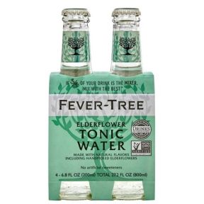 Fever Tree Elderflower Tonic Water 200ml Bottle Pack (Total 4 Bottles)