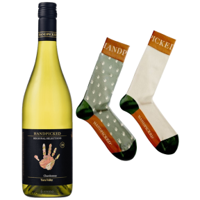 HandPicked Selection Chardonnay 750mL w/ FREE 1 Pair HandPicked Socks