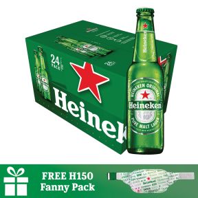 Heineken Original Beer Bottle 330ml x24 (Case) with FREE H150 Fanny Pack