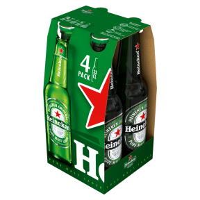 Heineken Original Beer Bottle 330ml 4 Pack