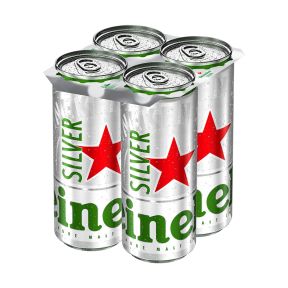 Heineken Silver Beer Can 330ml 4 Pack