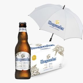 Hoegaarden White Beer 330ml Bottle x24 (Case) with FREE 1pc. Hoegaarden Umbrella