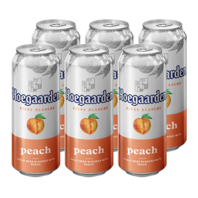 Hoegaarden Peach Beer 500ml Can x 6