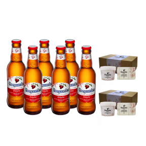 Hoegaarden Rosée Beer 248ml Bottle X 6 w/ FREE 2pcs. Beer Soap Kit