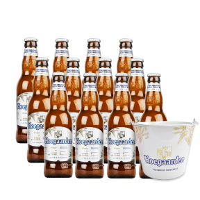 Hoegaarden White Beer 330ml Bottle X12  w/ FREE 1pc. Hoegaarden bucket
