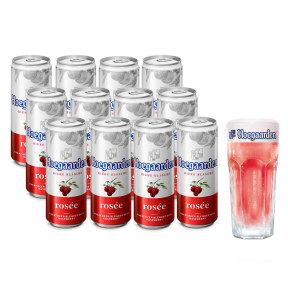  Hoegaarden Rosée Beer Can 330ml X 12 w/ FREE 1pc. Hoegaarden 25cl glass