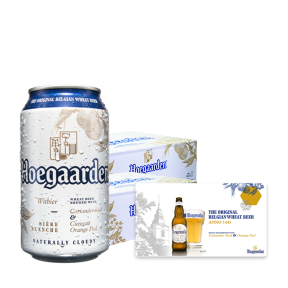  Buy 1 Take 1 Hoegaarden White Beer 330ml Can Case (48 Cans) W/ FREE Laptop Mat