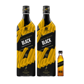 Buy 2x Johnnie Walker Black Label Icon Edition 2.0 1L with FREE JW Black Label 50ml Mini