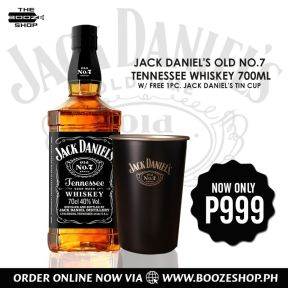 Jack Daniel's Old No.7 Tennessee Whiskey 700ml w/ FREE 1pc Tin Cup