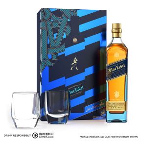 Johnnie Walker Blue Label 750ML Gift Pack with 2 Crystal Glasses