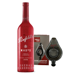 Penfolds Max's Shiraz Cabernet 750ml with 1pc. Penfolds Wine Aerator