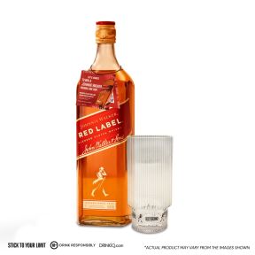 Johnnie Walker Red Label 1L with Necker and FREE 1pc. Highball Glass 