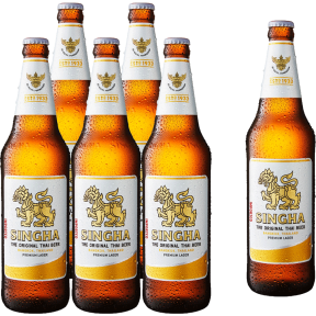 Buy 5+1 Promo: Singha Lager Beer 330ml Bottle (Total 6 Bottles)