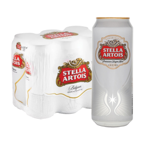 Stella Artois Beer 500ml Can x6