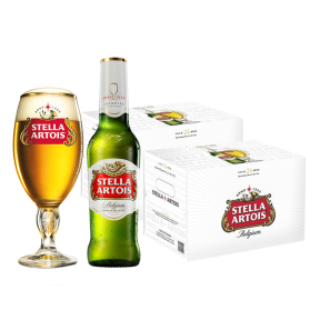 Stella Artois 330ml Bottle x48 (2 Cases) w/ FREE 1pc. Stella Artois Chalice