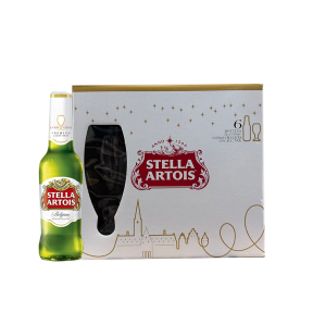Stella Artois Beer 310ml Bottle x6 (6 pack with glass - Expiry: May 15, 2024)