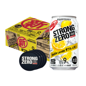 Strong Zero Double Lemon 350ml Case w/ FREE 4 pcs. coasters