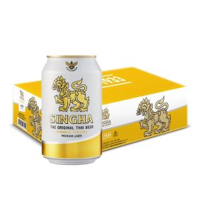 Singha Lager Beer 330ml Can x 24 (Case)