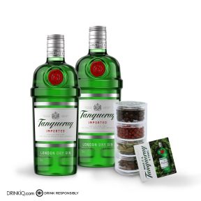 Tanqueray London Dry Gin 750ml x 2 w/ Spice Tonic Kit