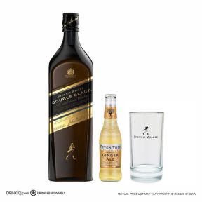 Johnnie Walker Double Black Label 1L w/ FREE 1pc. Highball Glass and 1pc.  Fever Tree
