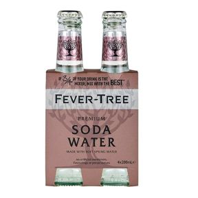 Fever Tree Premium Soda Water 200ml Bottle Pack (Total 4 Bottles)