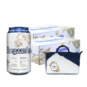 B1T1 Hoegaarden White 330ml Can X 48 (2 Cases) w/  FREE 1pc. Weekender Duffle Bag